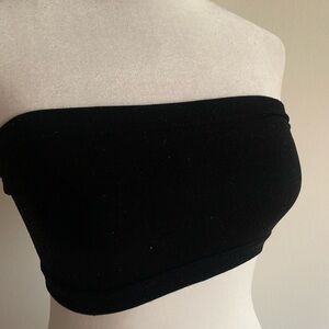 Black Strapless Bandeau